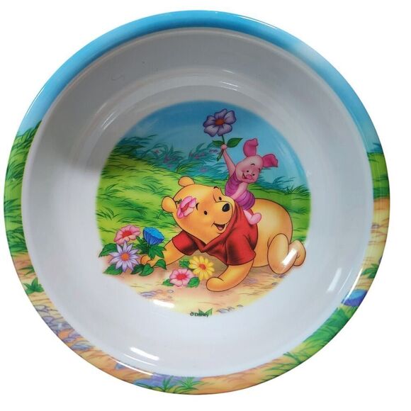 DISNEY WINNIE THE POOH  2 PIECE DINNERWARE SET PLATE AND BOWL - Picture 2 of 9